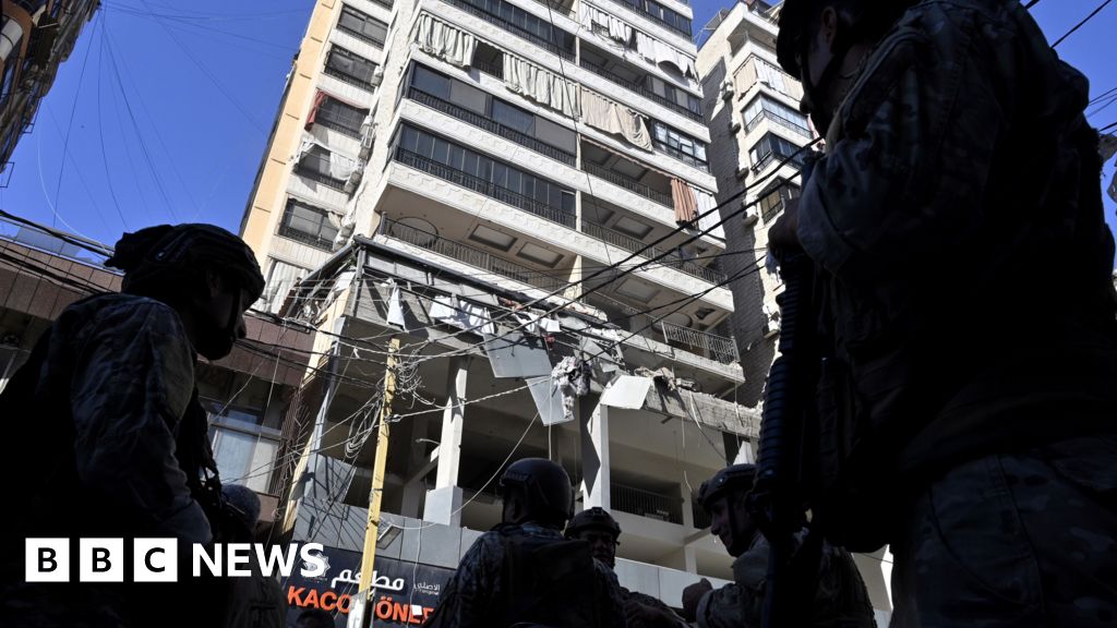 BBC surveys damage following Israeli strike on Beirut