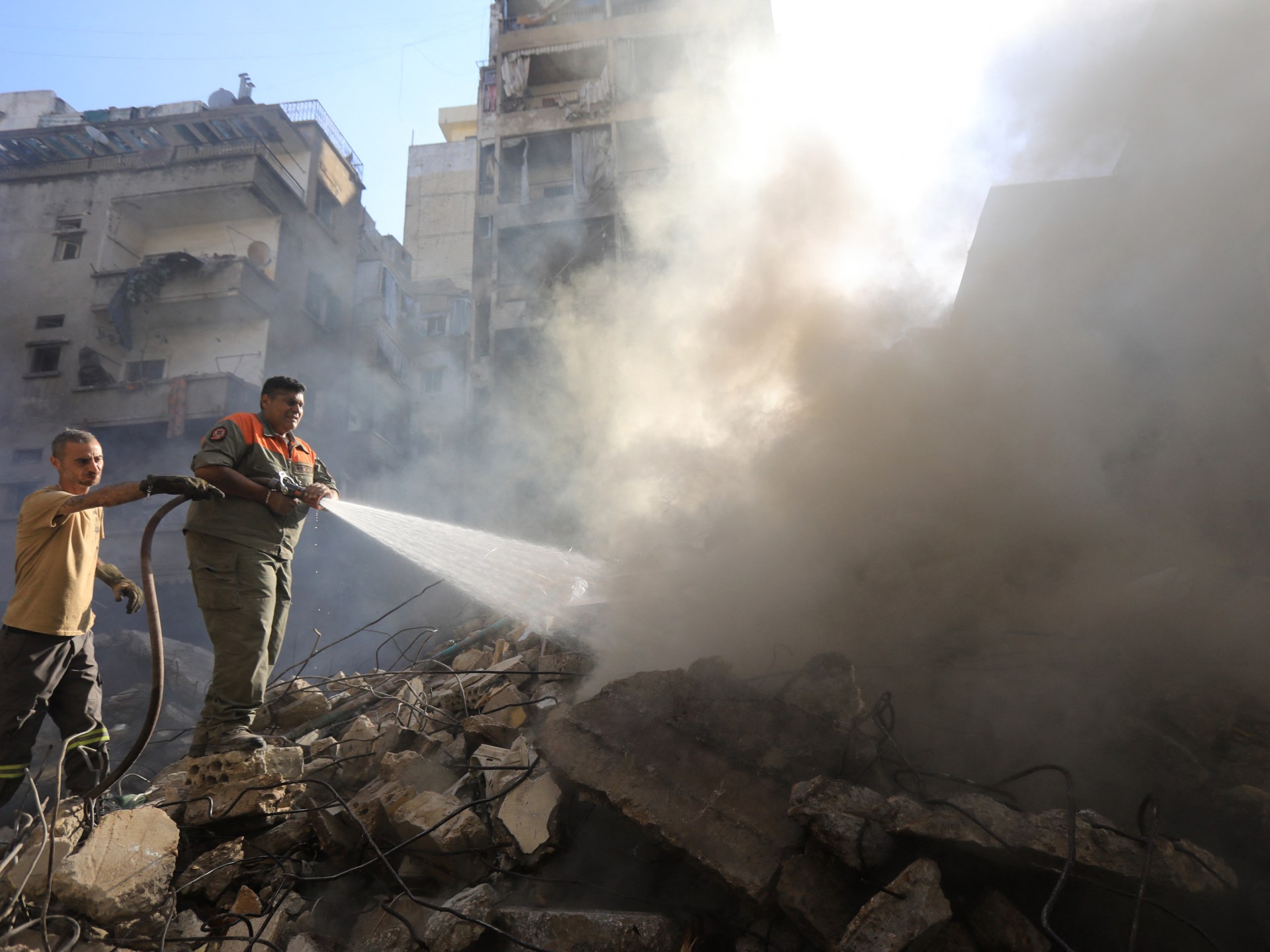 Aftermath of Israeli air strikes in central Beirut | Israel attacks Lebanon News