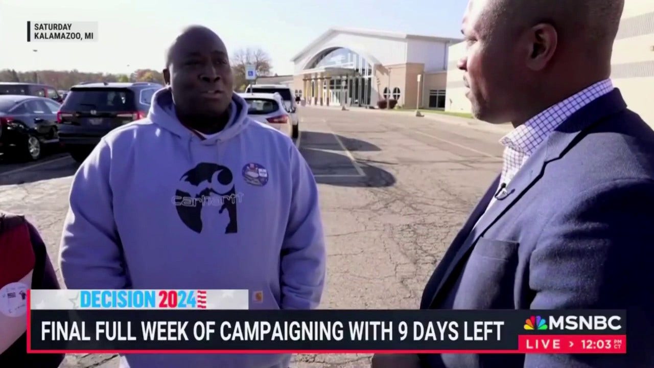 Black Michigan voter tells NBC 'I don't hear' fascism or anger from Trump