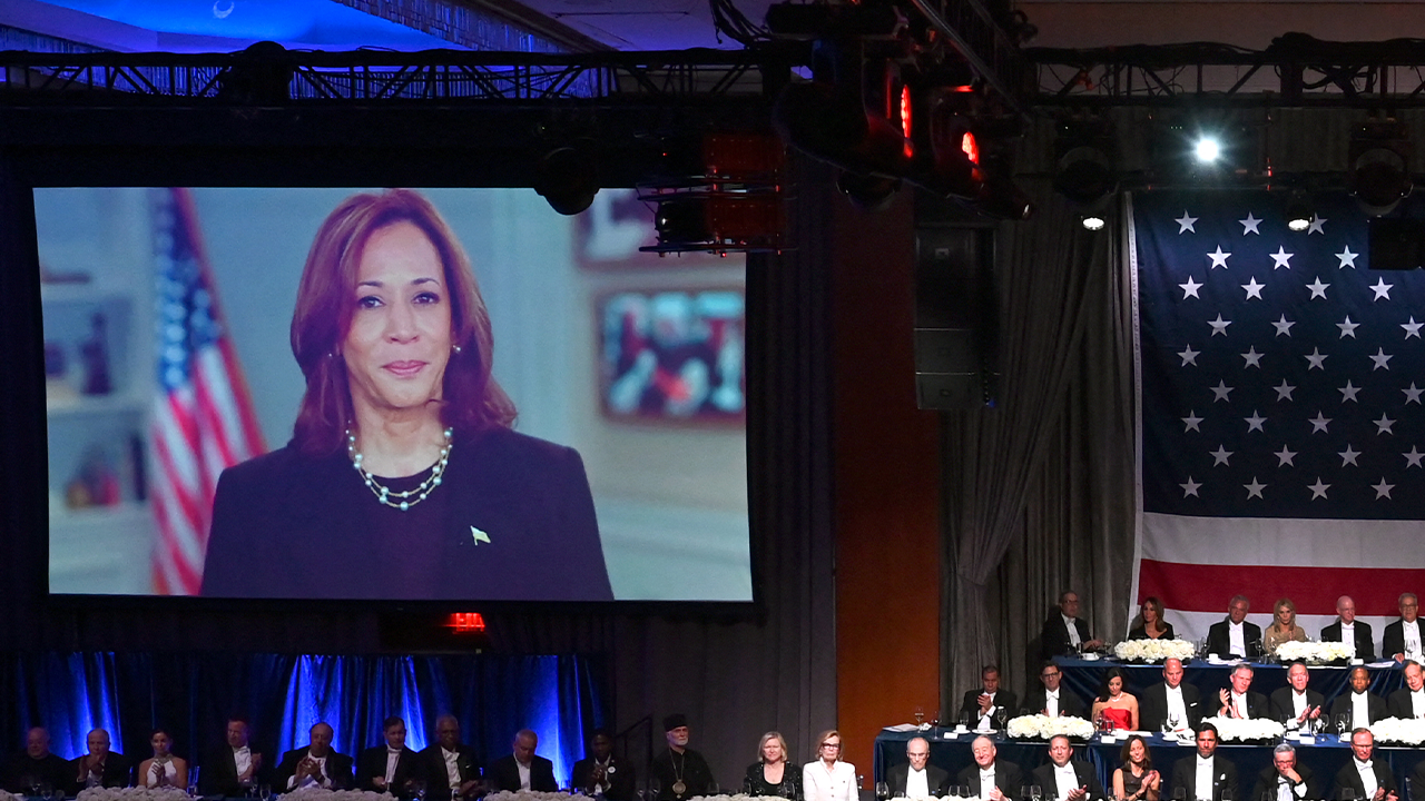 Critics drag Harris for 'cringe' pre-recorded video aired during Catholic charity dinner