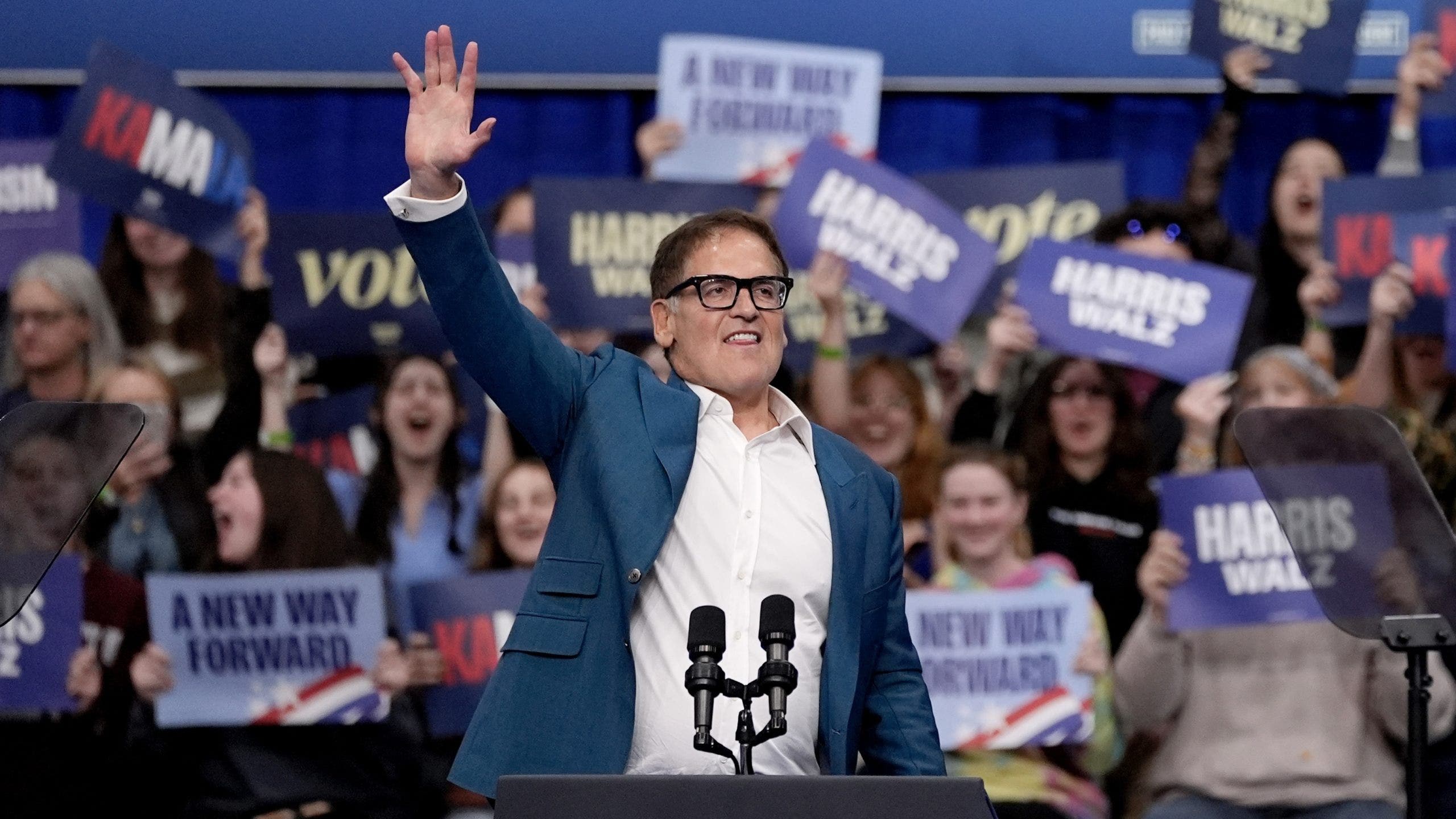 From the 'Shark Tank' to the campaign trail: Mark Cuban teams up with Kamala Harris