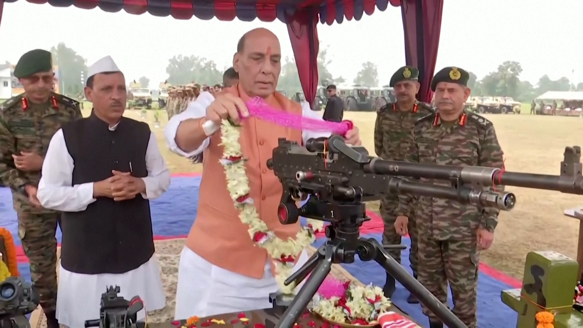 India’s defence minister takes part in Hindu ‘weapon worship’ ceremony | Religion