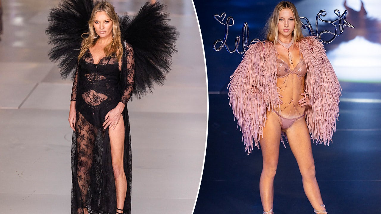 Kate Moss struts in Victoria’s Secret fashion show with mini-me model daughter