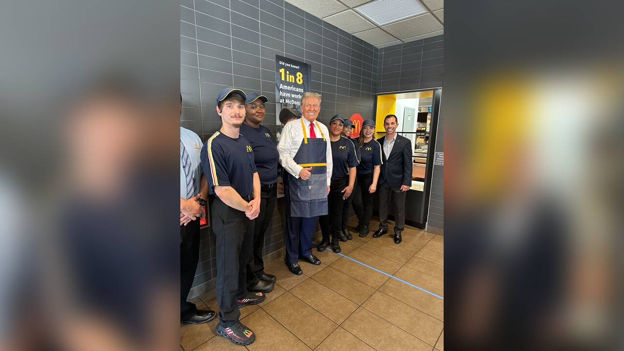 Trump makes fries at Philadelphia McDonald's: 'I've now worked for 15 minutes more than Kamala'