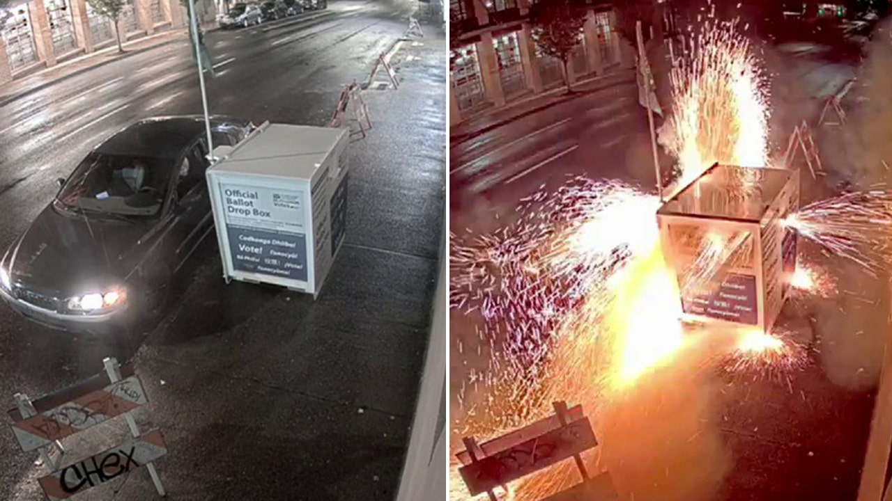 FBI releases surveillance video of ballot drop box fire in search of suspect