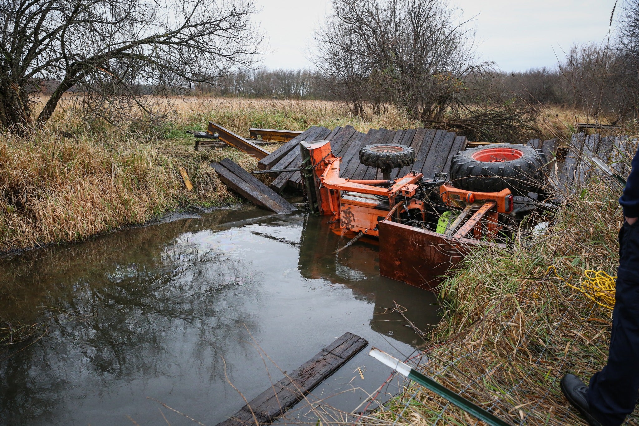 Illinois man rescued after tractor traps him in creek 'for over 30 minutes'