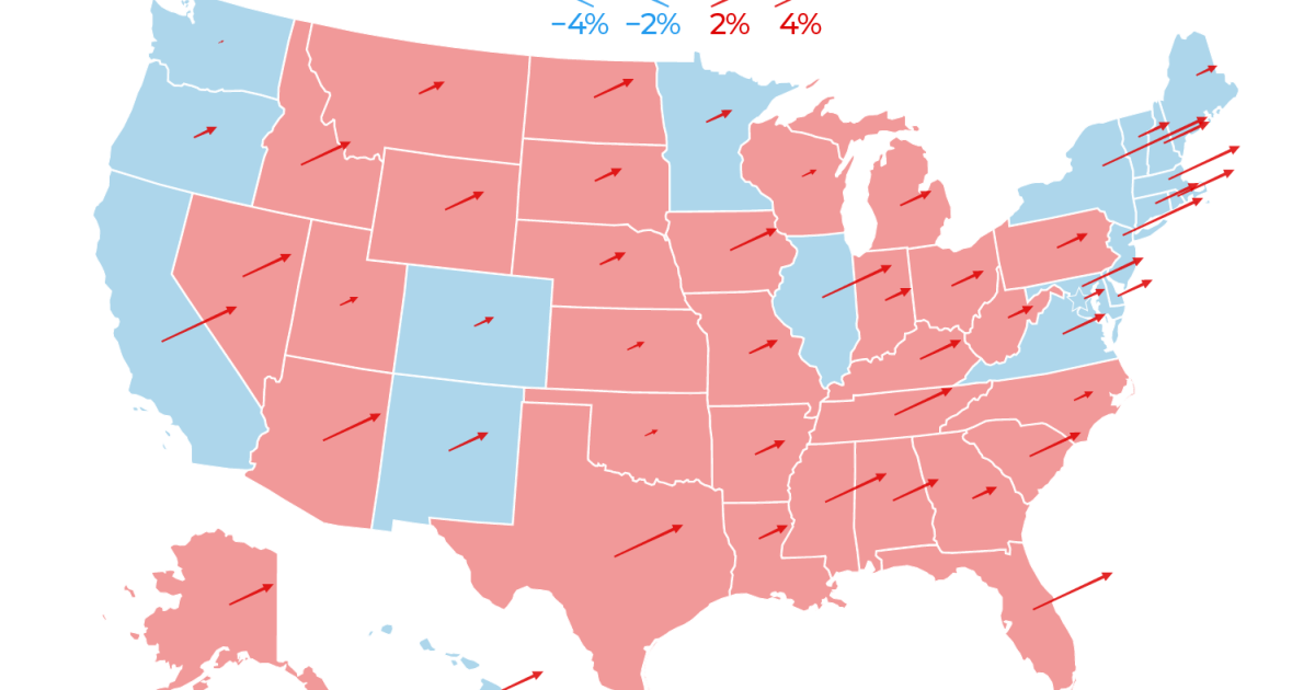 US election results map 2024: How does it compare to 2020? | US Election 2024 News